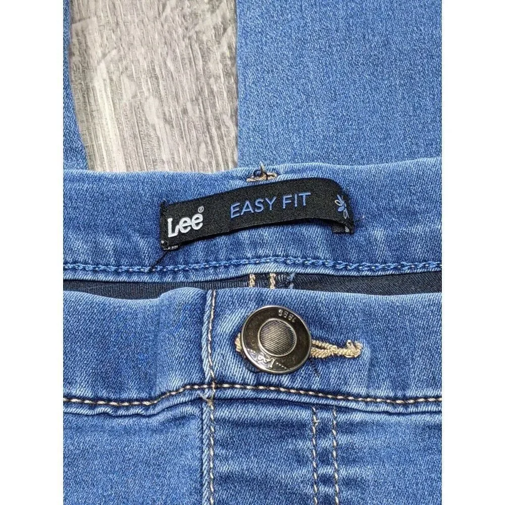 Lee Womens Size Medium Easy Fit‎ Stretch Skinny Denim Blue Jeans